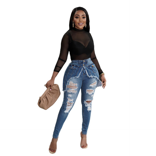 Women's Fashion Wear Sexy Denim Skinny Jeans