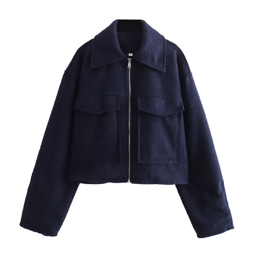 Women's Graceful Street Fashion Soft Woolen Jackets