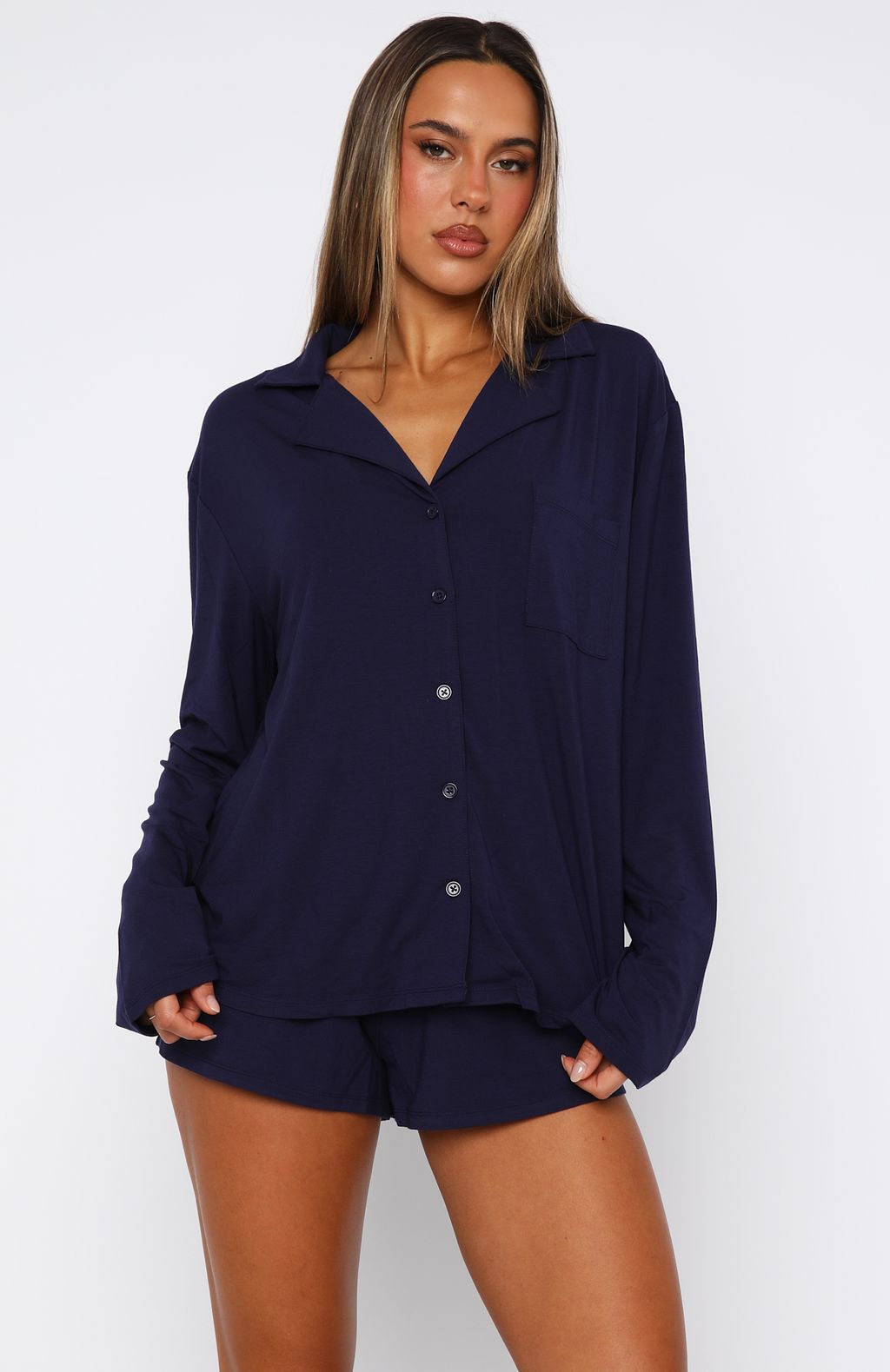 Women's Pajamas Lapel Long Sleeve Two-piece Set Fashion Casual Suit