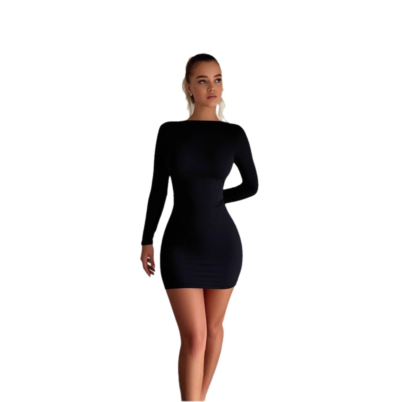 Skinny Hip Lady Sexy Hot Backless Nightclub Dress