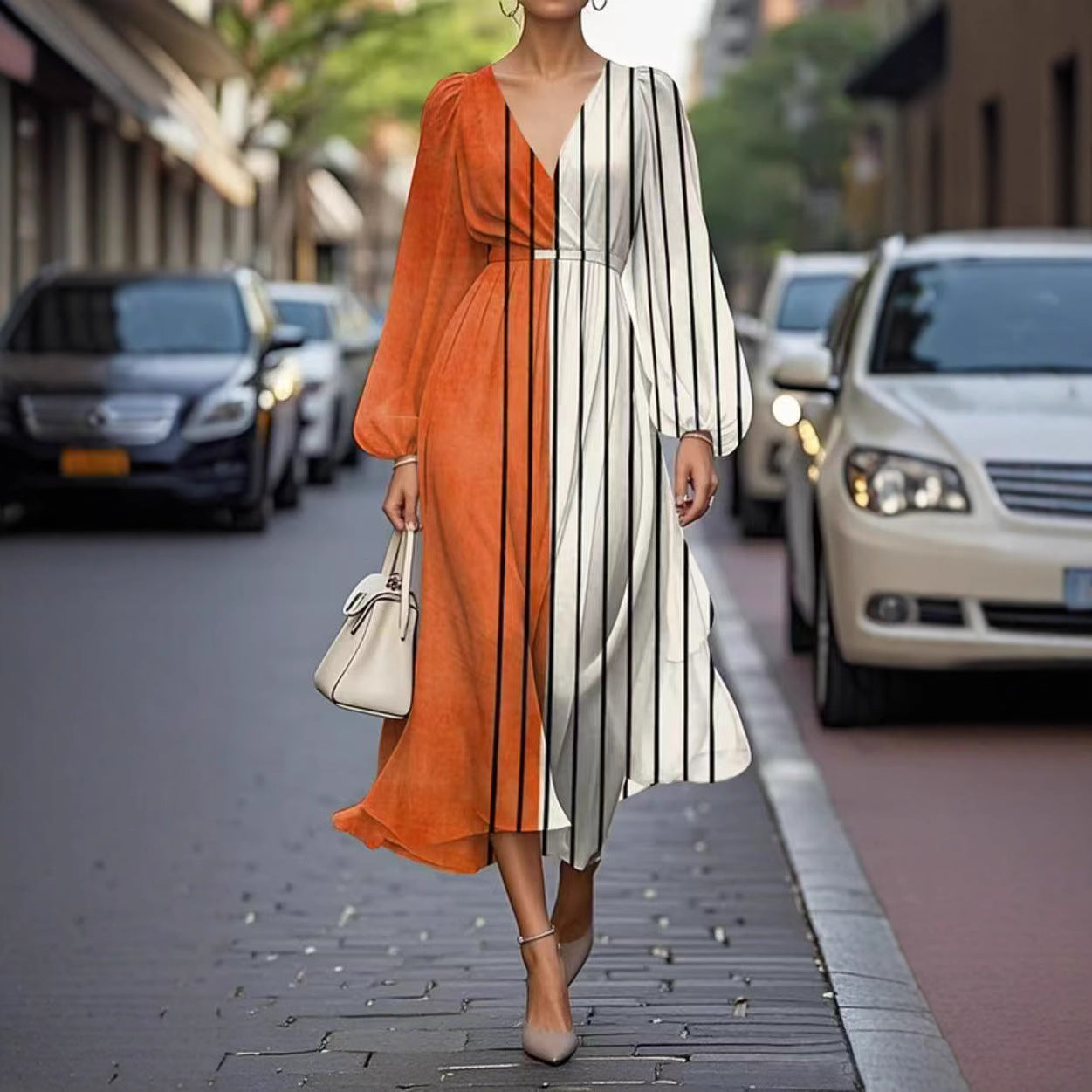 Beautiful Printed Casual Retro Sexy Dress Dresses