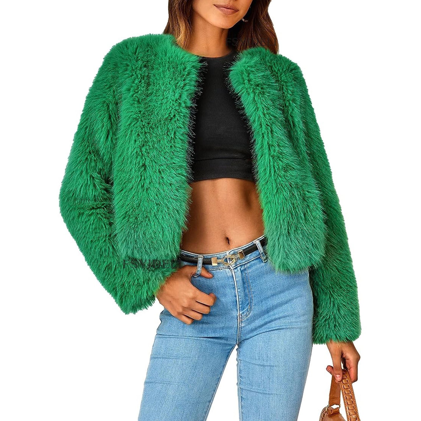 Women's Imitation Fur Card Holder Fashion Wear Coats