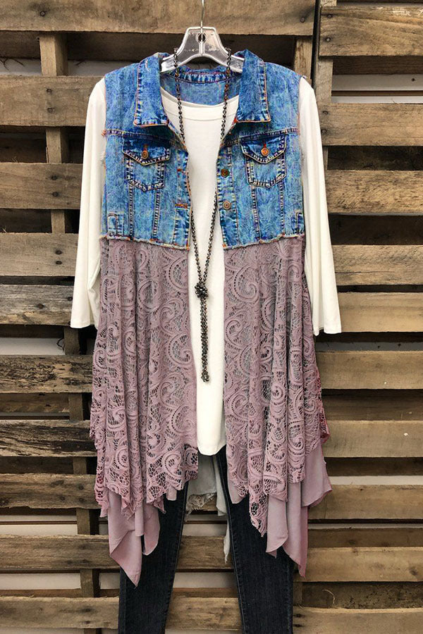 Women's Durable Charming Lace Hem Stitching Jackets