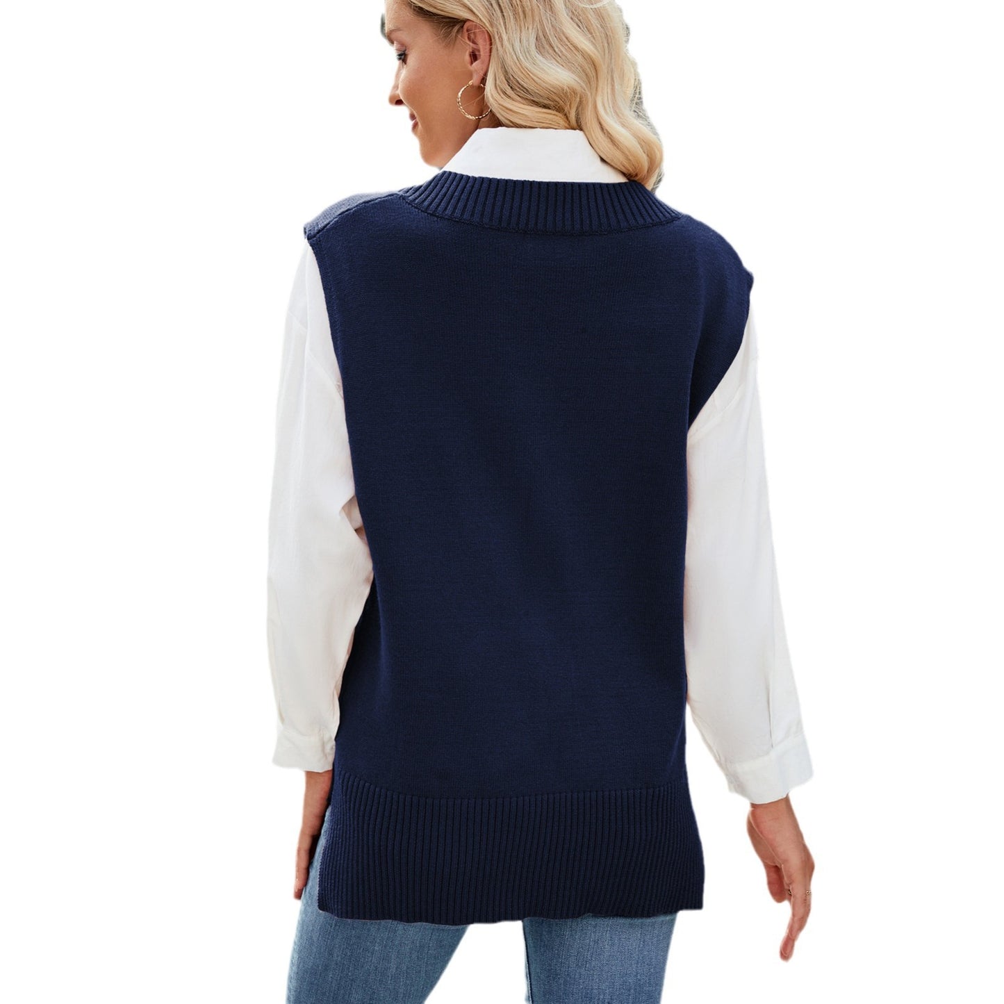 Beautiful Graceful Women's Slim Sleeveless Waistcoat Sweater