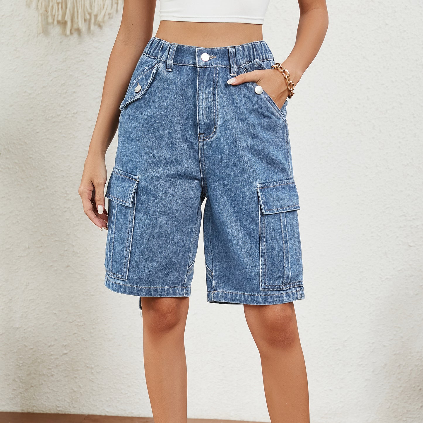 Women's Personalized Washed Overalls Casual Fashion Jeans