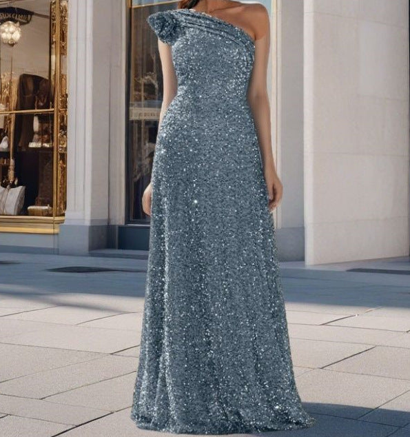 Shoulder Backless Sleeveless Long Prom Sier Large Dresses