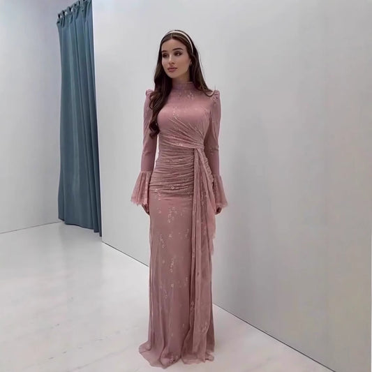 Women's Fresh Elegant Noble Long Sleeve Dress Dresses