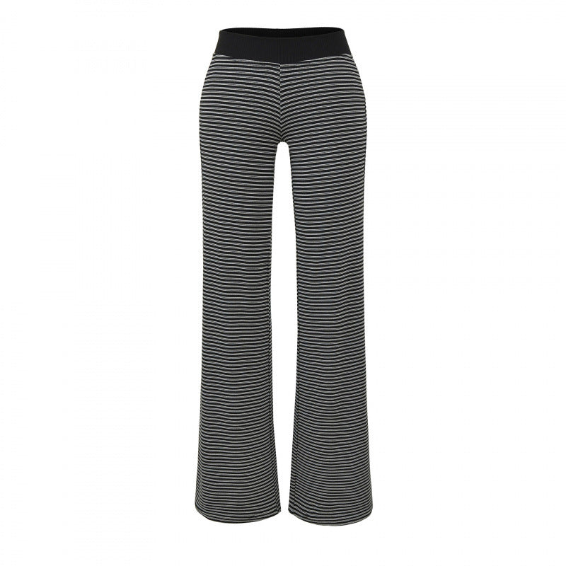 Women's Autumn Hot Striped Bootleg Lazy Drape Pants