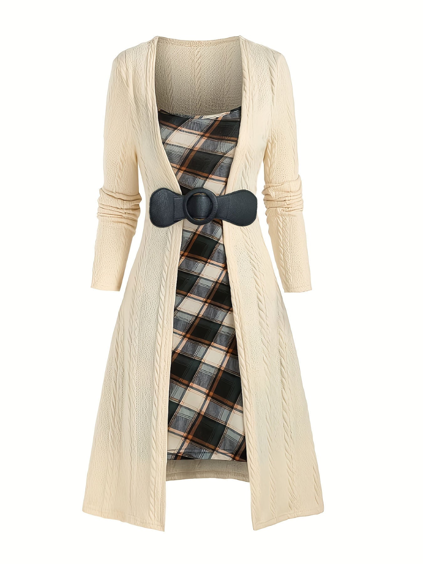 Women's A- Line Bow Dress Knee-length Long Dresses