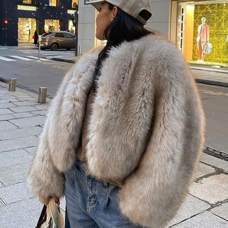 Women's Fur Casual Street Style Fox Coats