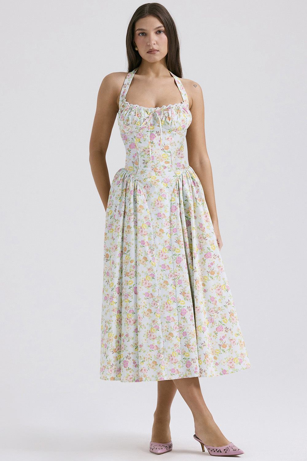Summer Suspender Dress Fashionable Printed Halter Dresses