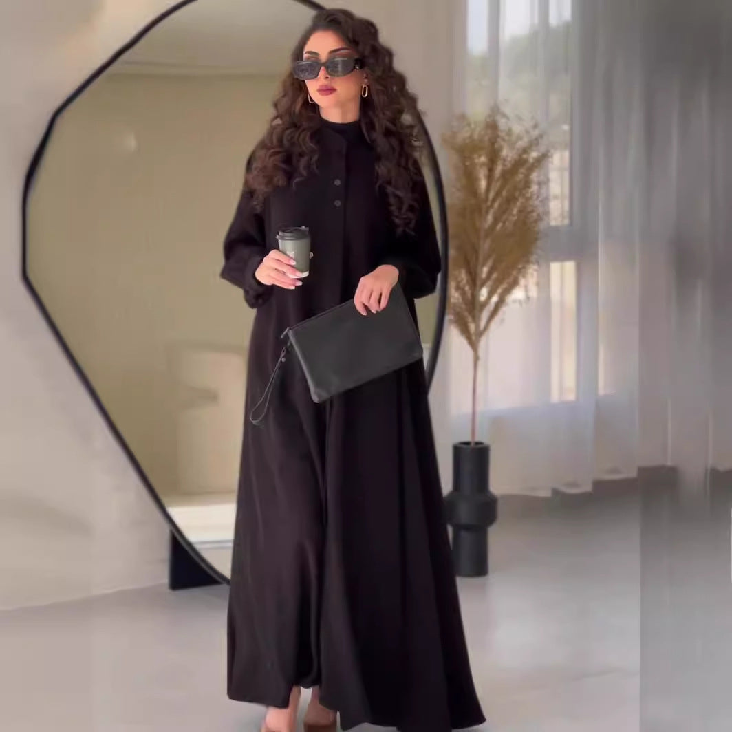 Spring Commuter Street Fashion Solid Color Dresses
