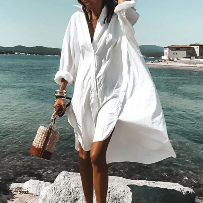 Innovative Creative Fashion Temperament Shirt Dress Dresses