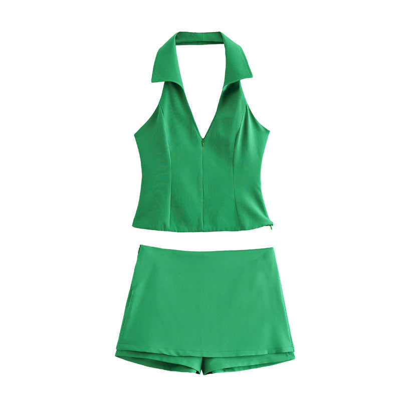 Women's Summer Sexy Exposed Back Halter Small Suits