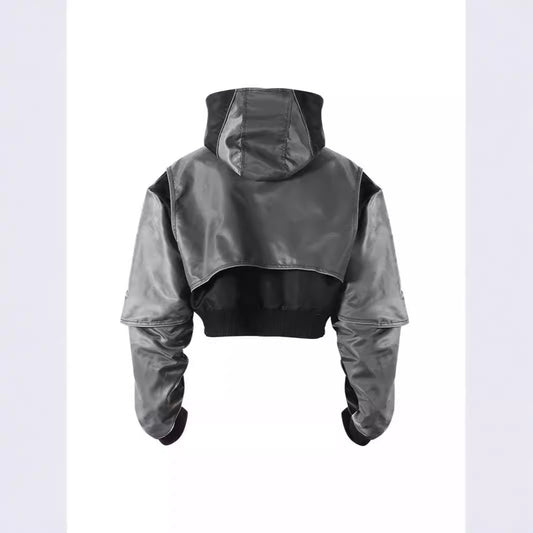 Women's Baseball Autumn Europe Casual Drawstring Shell Jackets