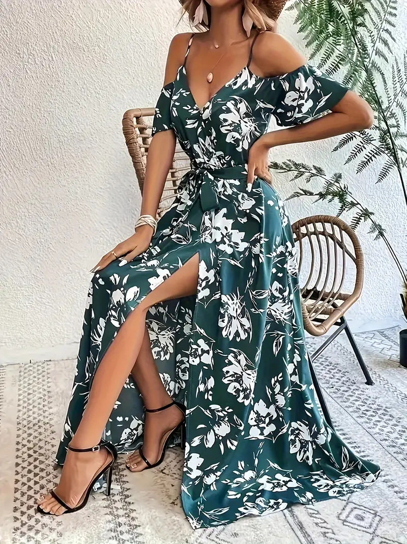 Women's Sexy Sling Irregular Long Floral Beach Skirts