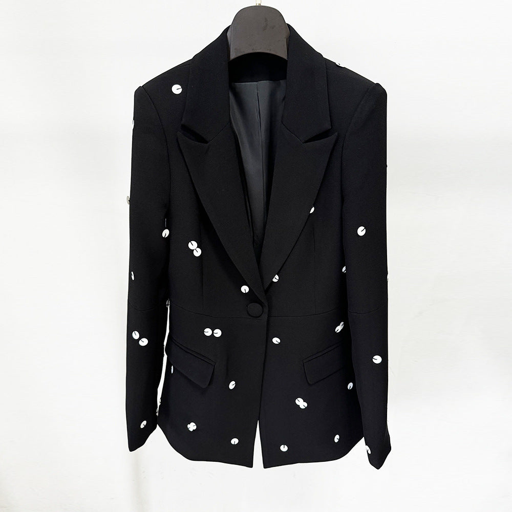 Two-piece Fashionable Sequins Color Matching Fishtail Fashion Casual Suit