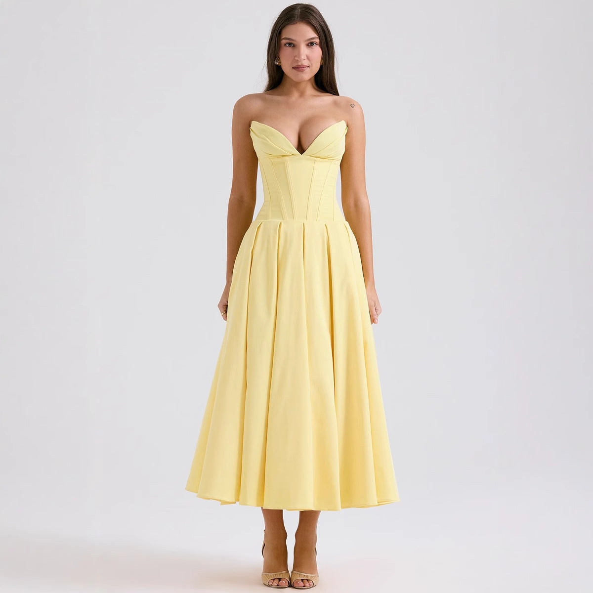 Women's Spring Dress Sexy Hot Sleeveless Mid-length Dresses