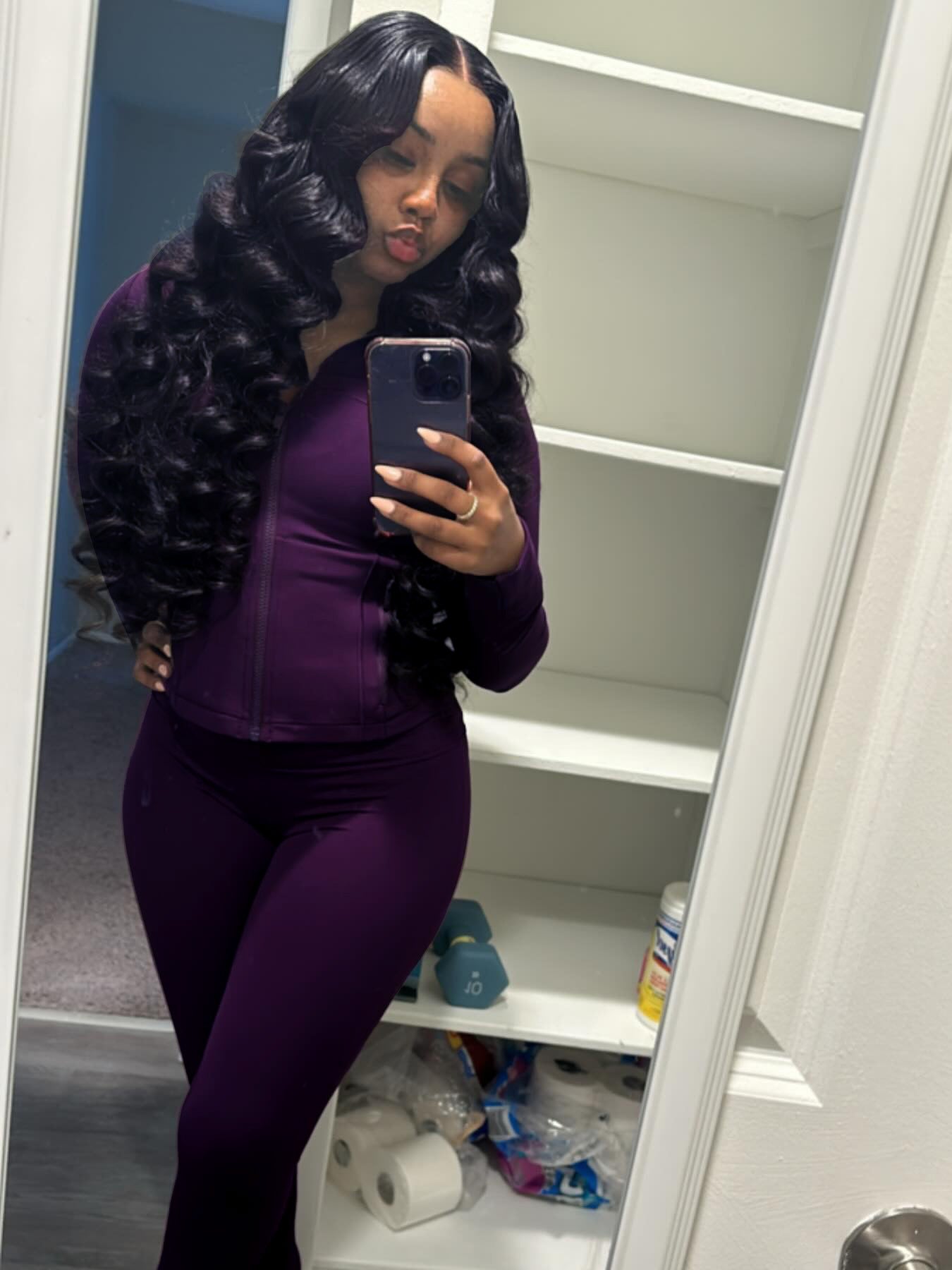 Women's Sports Leisure Sexy Tight Long-sleeved Horn Two-piece Clothing
