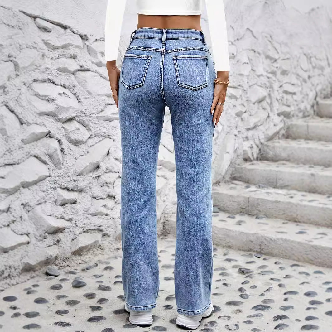 Women's Stretch Fleece Slimming Denim Fashion Jeans