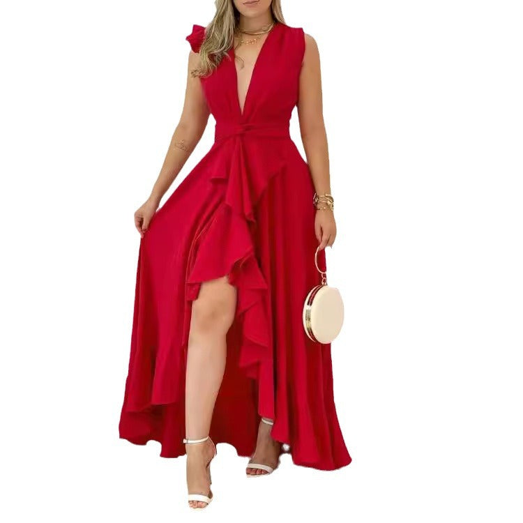 Attractive Women's Sleeveless Long Summer Holiday Dress