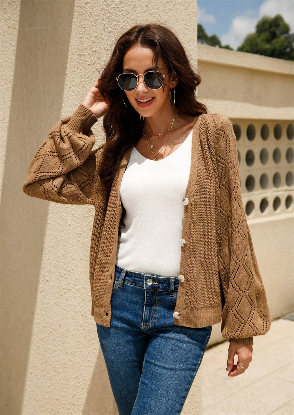 Women's Spring Clothes Hook Flower Button Coats