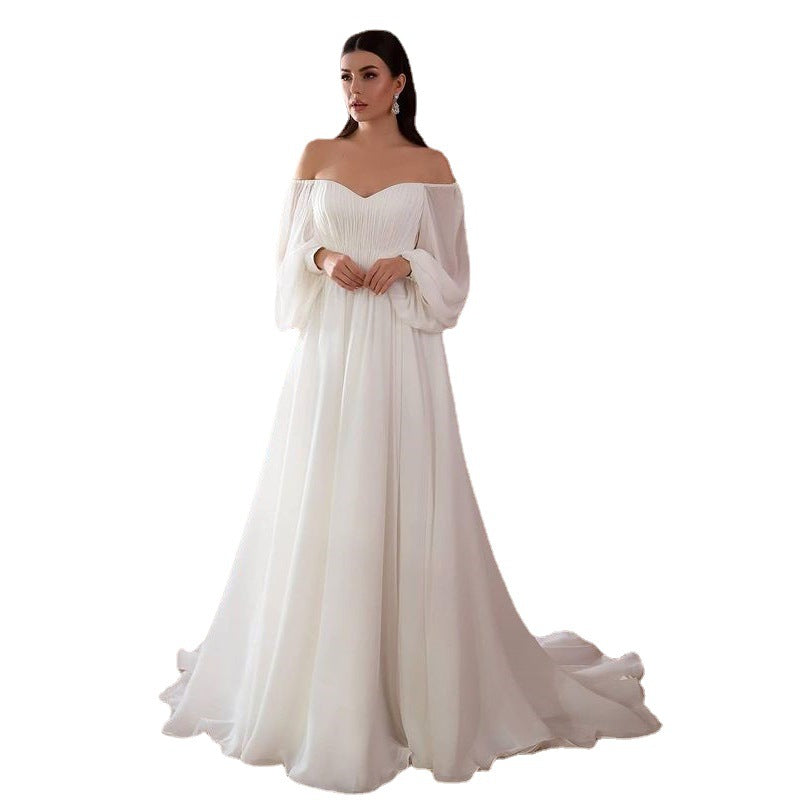 Women's Glamorous Formal Dress Solid Color Wedding Dresses