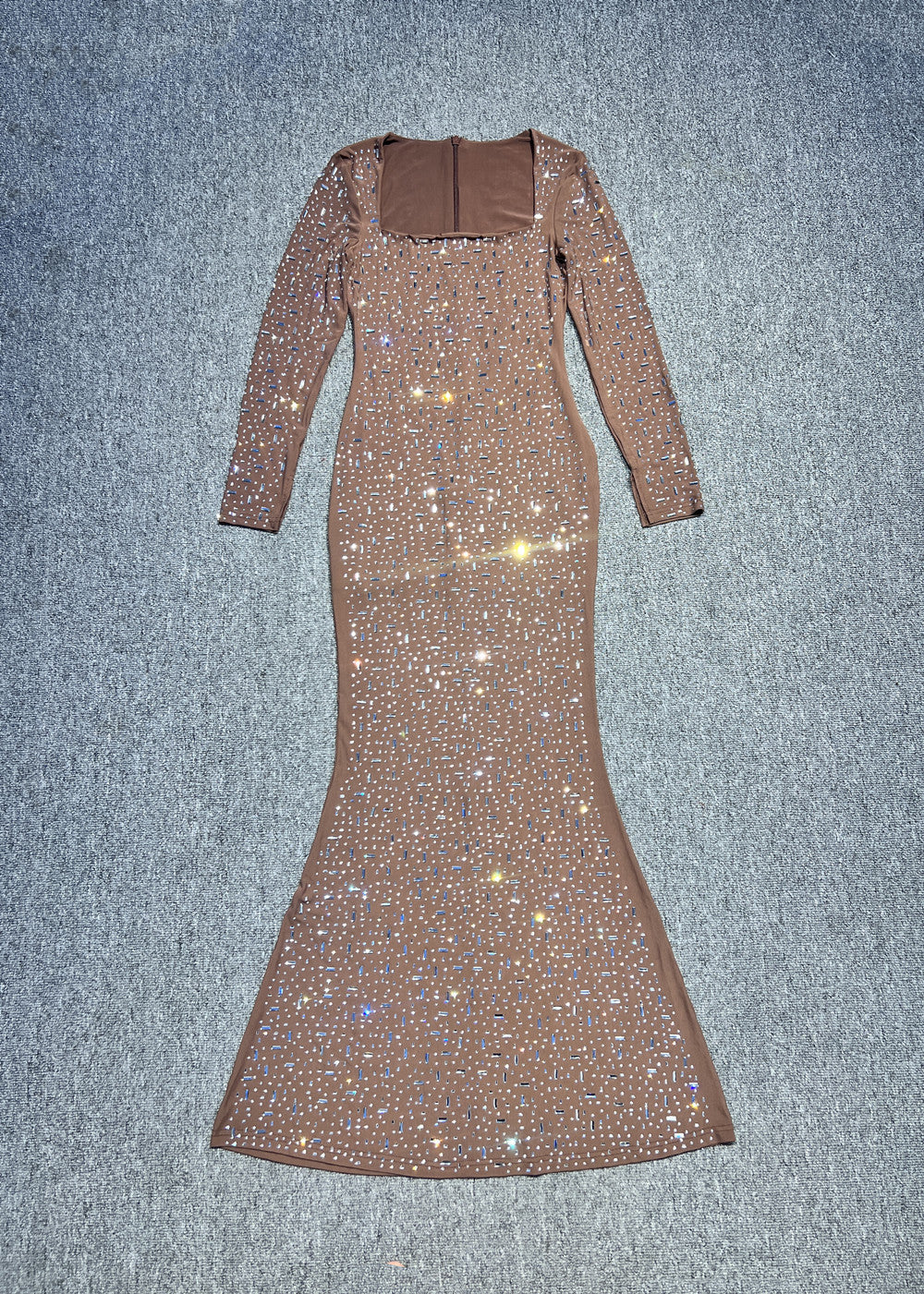 Nude Sexy Slim Long Sleeve Dress Dresses