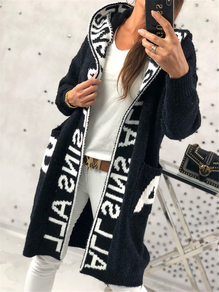 Women's Attractive Pretty Comfortable Hooded Knitted Sweaters