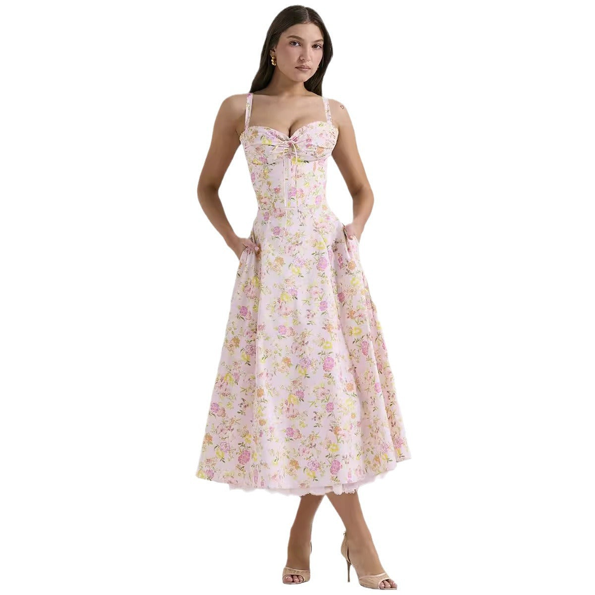 Series French Summer Strap Gentle Dress Dresses