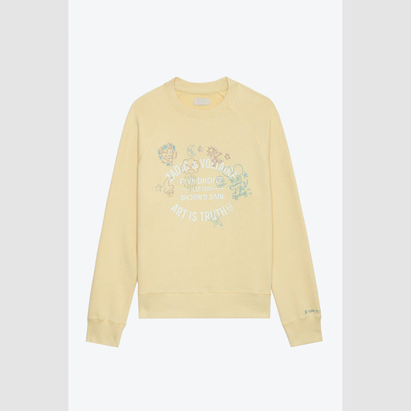 Women's French Niche Metallic Yarn Moon Mouse Sweaters