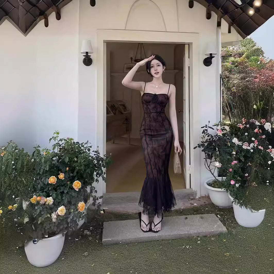 Lace Strap Fishtail Summer Graceful Fashionable Dresses