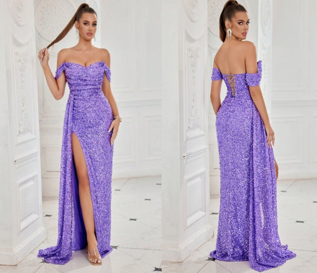 Women's Sequin Tube High-grade Party Dinner Fishtail Tops