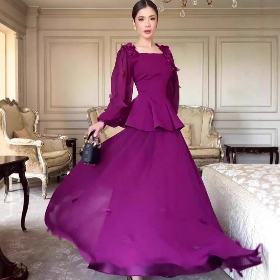 Women's Autumn Elegant Beautiful Retro Long Sleeve Dresses