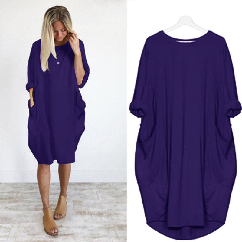 Women's Fashion Casual Mid-length Elegant Graceful Dress