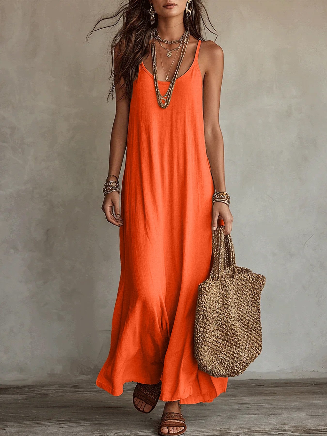 Lazy Relaxed Feeling Bohemian Seaside Vacation Dress