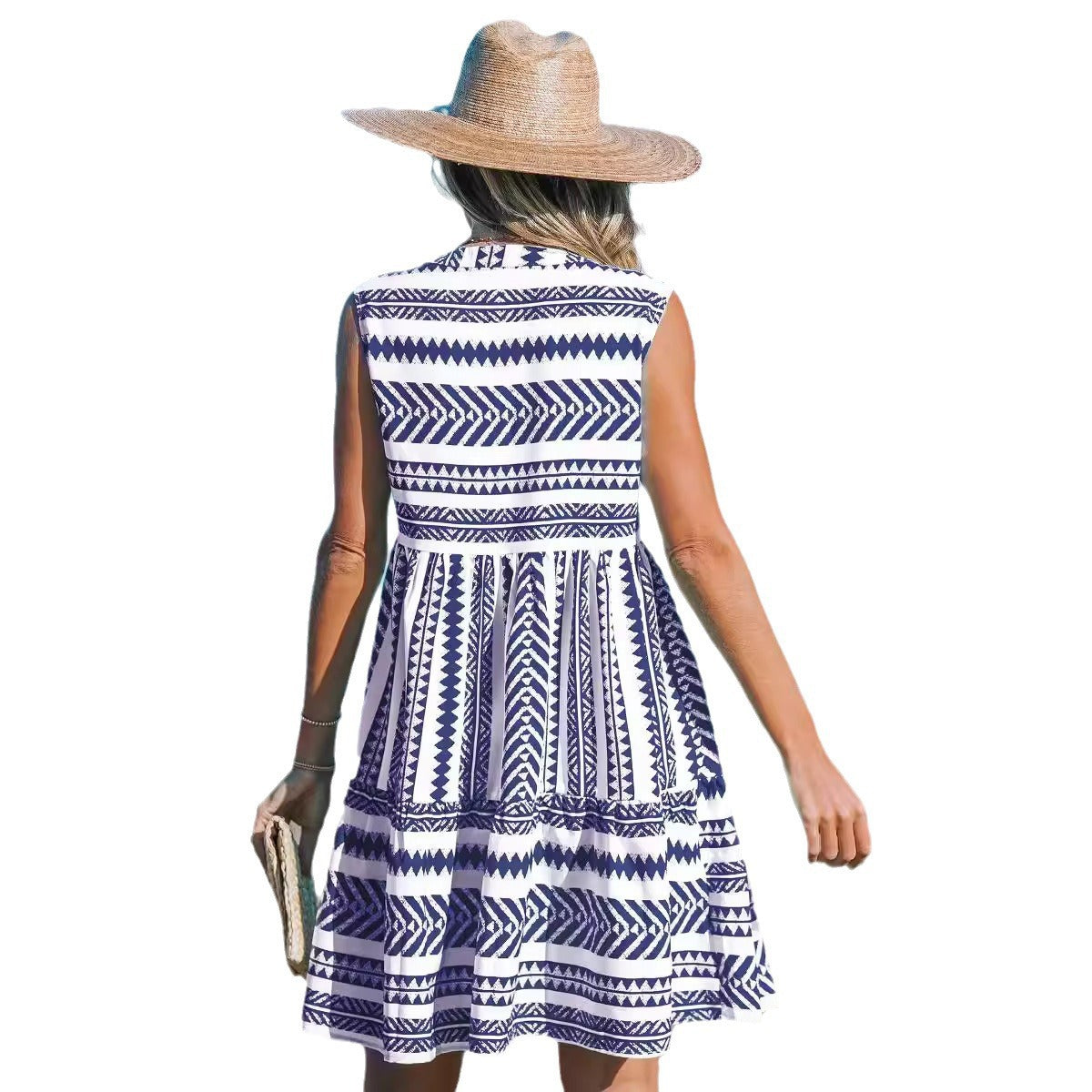 Popular Beautiful New Classy Printed Mid-length Dress