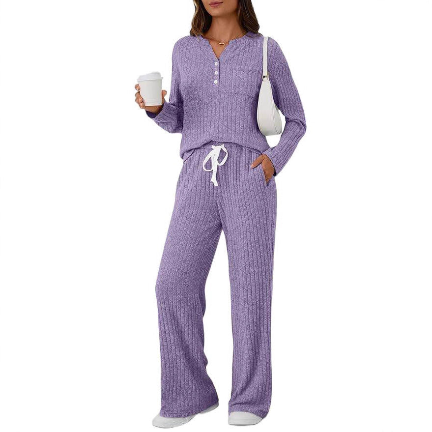 Pretty Women's Outerwear Casual Trousers Set Women's Sweater