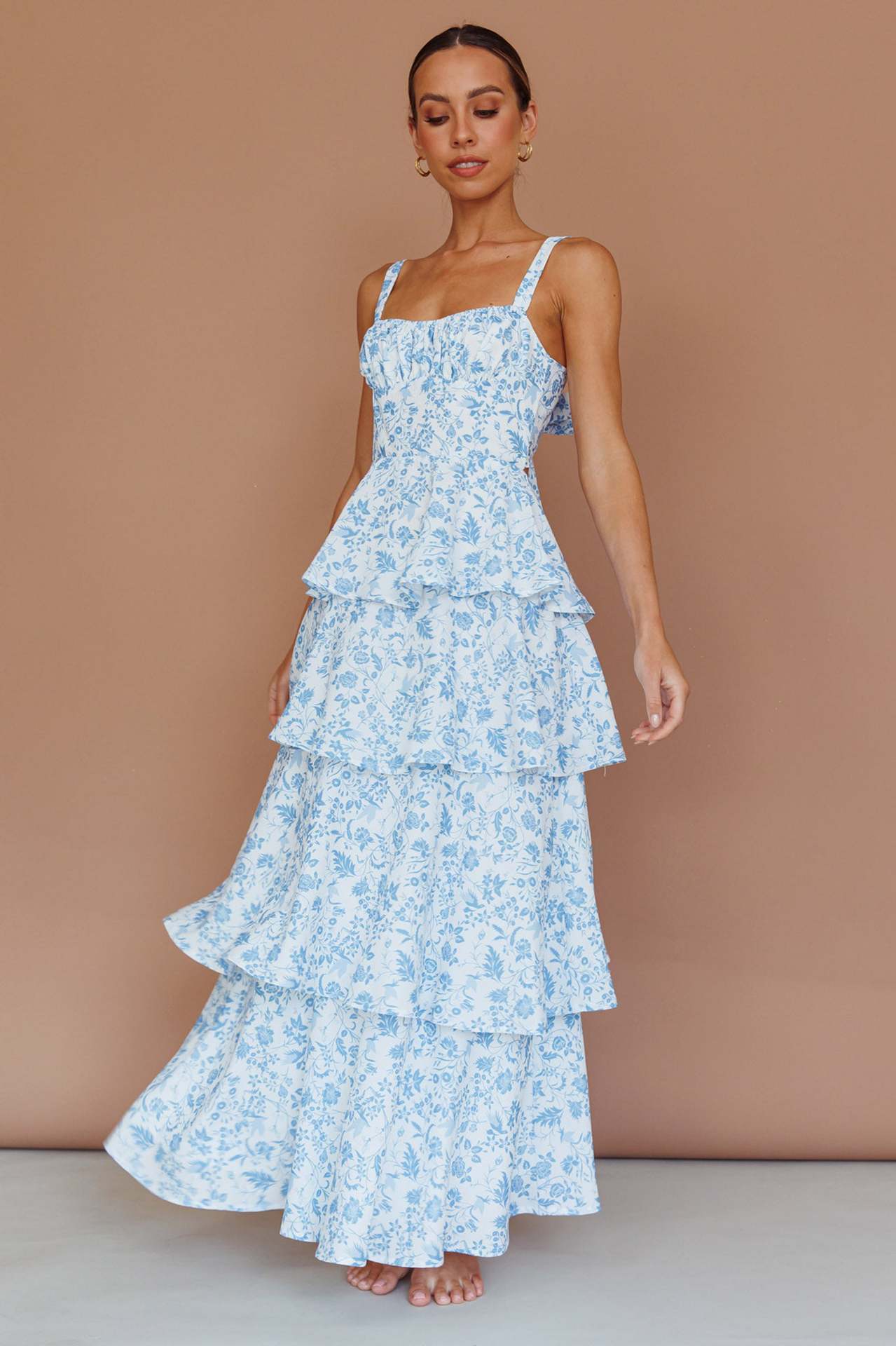 Bow Floral Dress Holiday Party Temperament Dresses