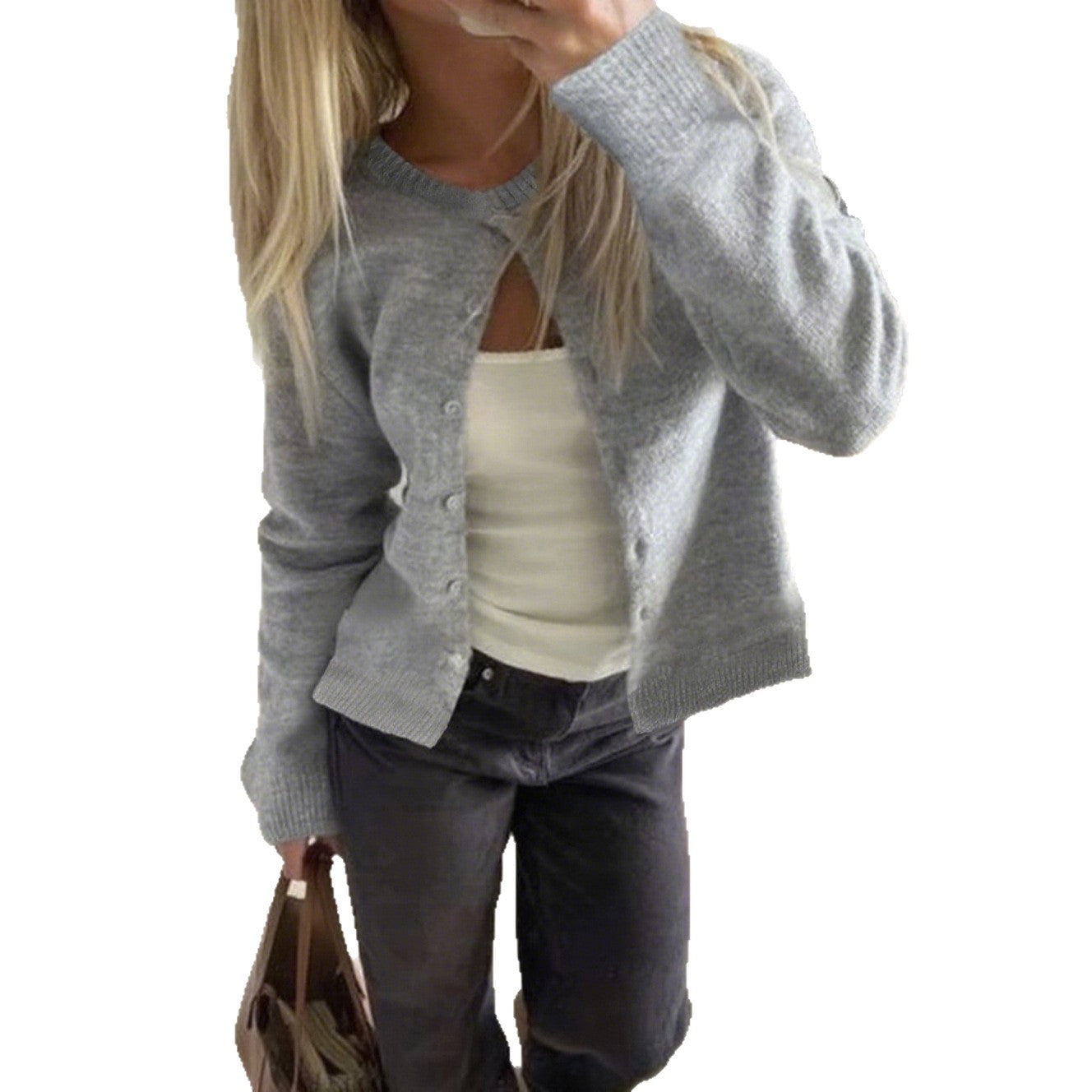 Women's Casual Simple Solid Color Long Sleeve Knitwear