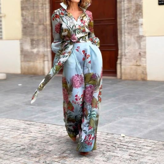 Women's Elegant Romantic Vacation Style Long Sleeve Dress Suits