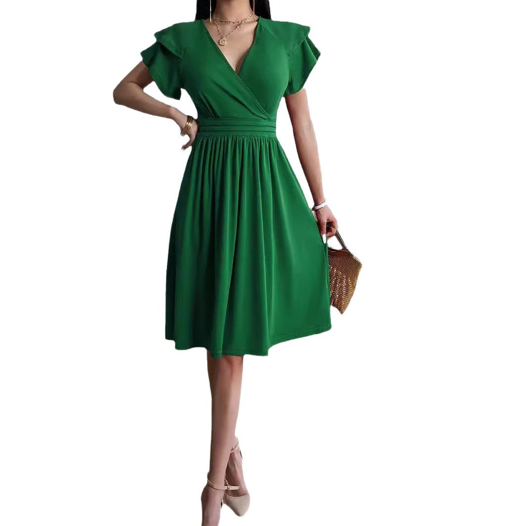 Early Autumn Summer Vacation Seaside Retro Temperament Elegant Dress