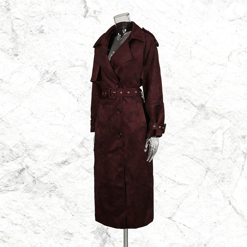 Commute Style Solid Color Autumn Lapel Coats