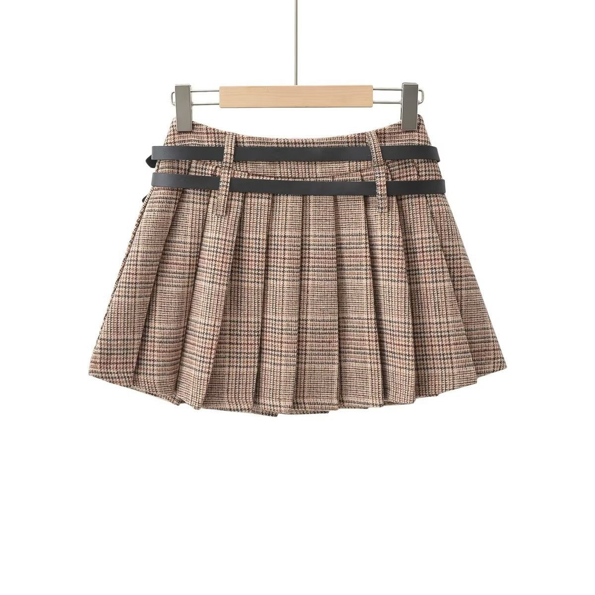 Women's A- Line Hot Retro College Style Double Belt Skirts