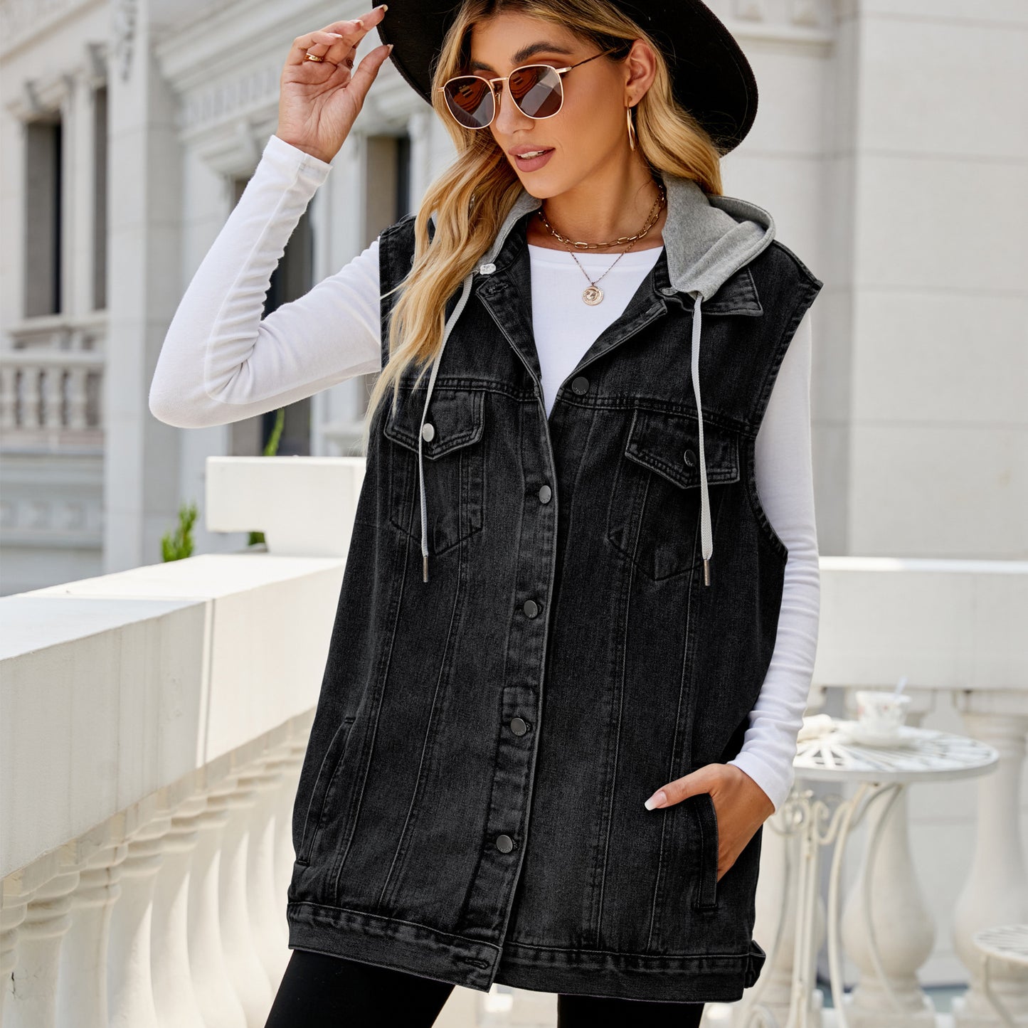 Women's Retro Denim Loose Casual Fashion Vests