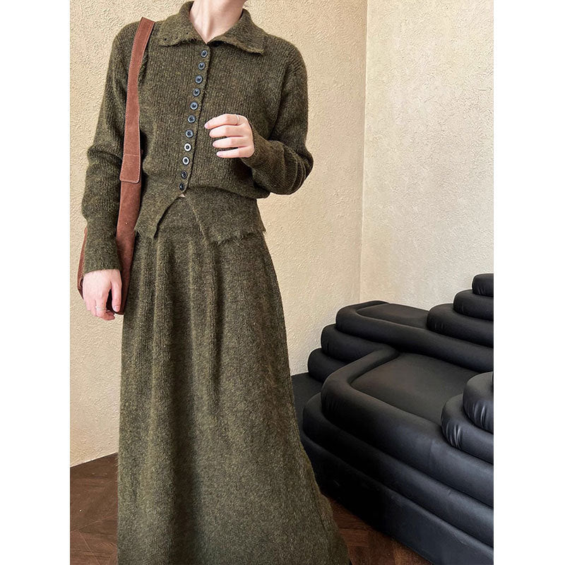 Women's Korean Casual Knitted Dress Fashionable Elegant Suits