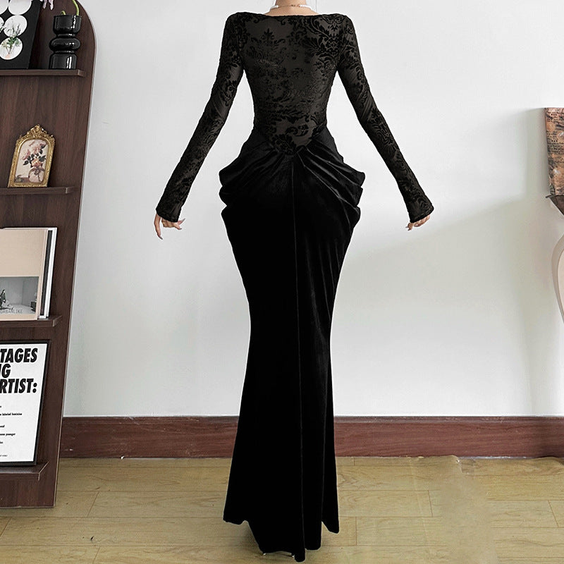 Women's Solid Color Slim High Waist Street Dresses