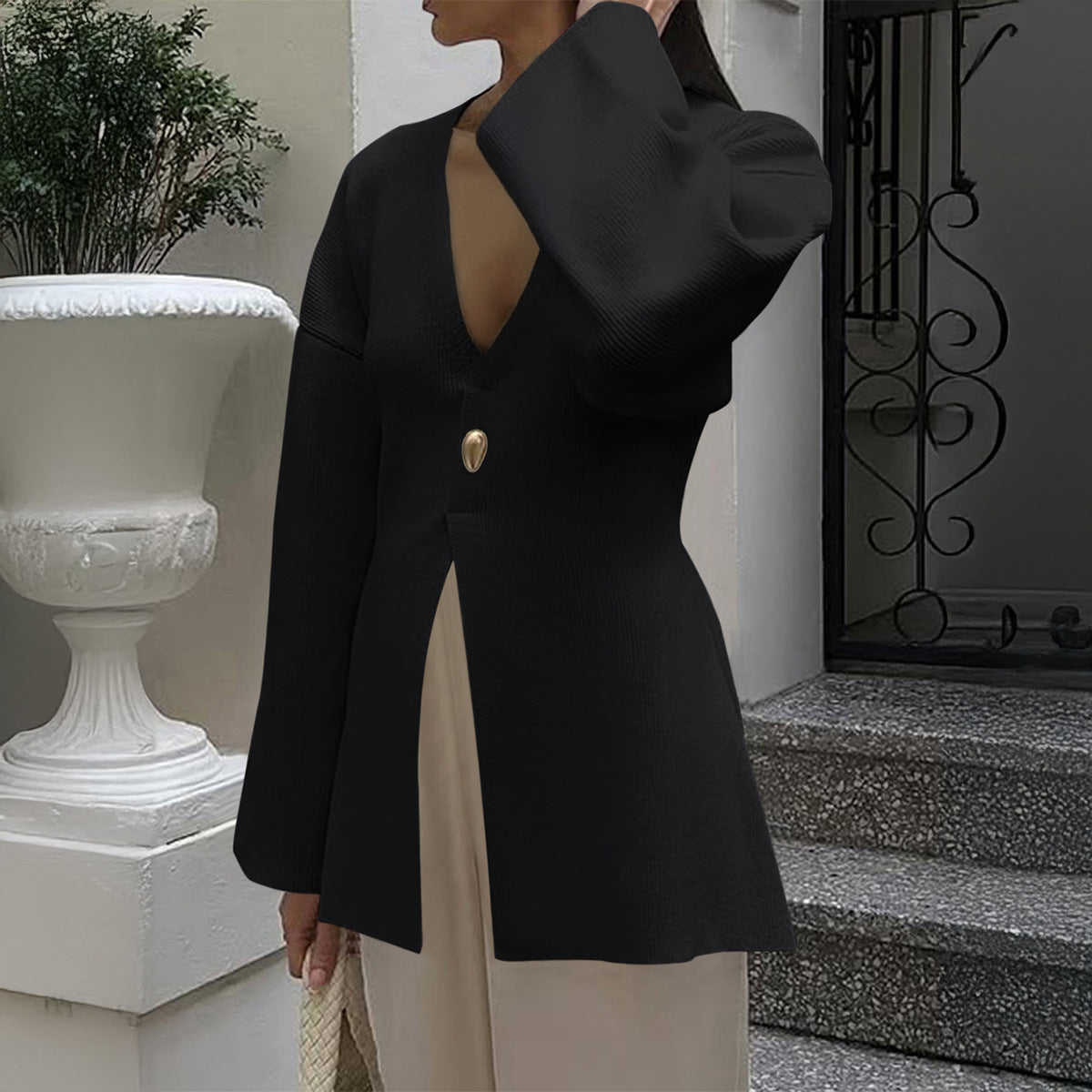Women's Elegant Graceful Advanced Long Sleeve Shirt Sweaters