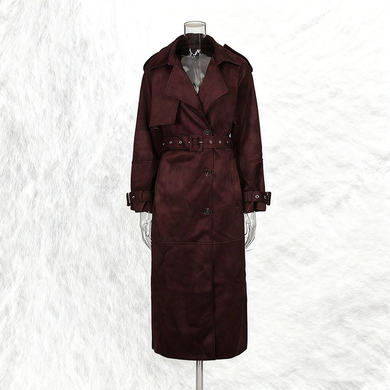 Commute Style Solid Color Autumn Lapel Coats