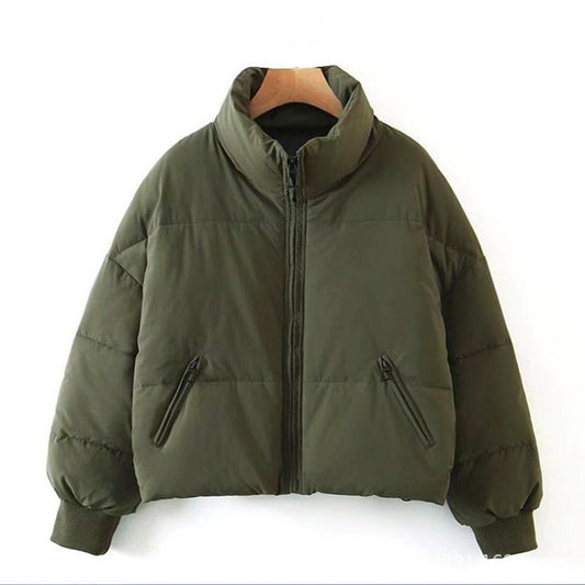 Women's Long-term Available Stand Collar Bread Coats